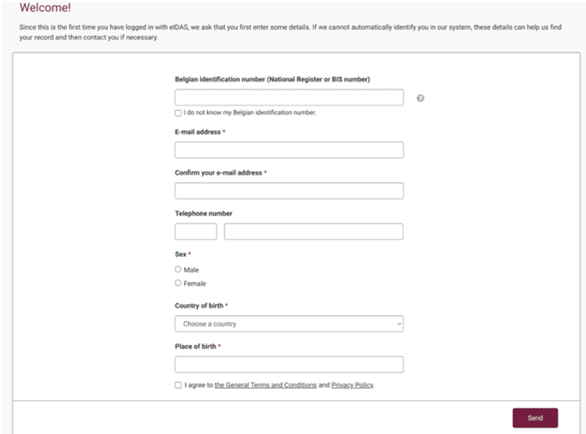 How to log in using eIDAS - step 4